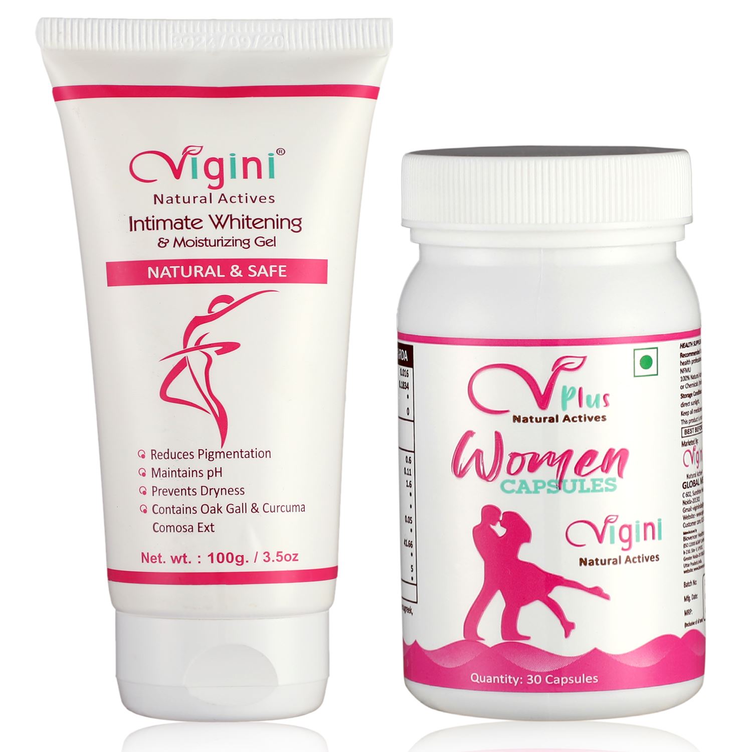 Vigini Vaginal V Tightening Cream Gel with Female Capsule Booster Sex Stamina 